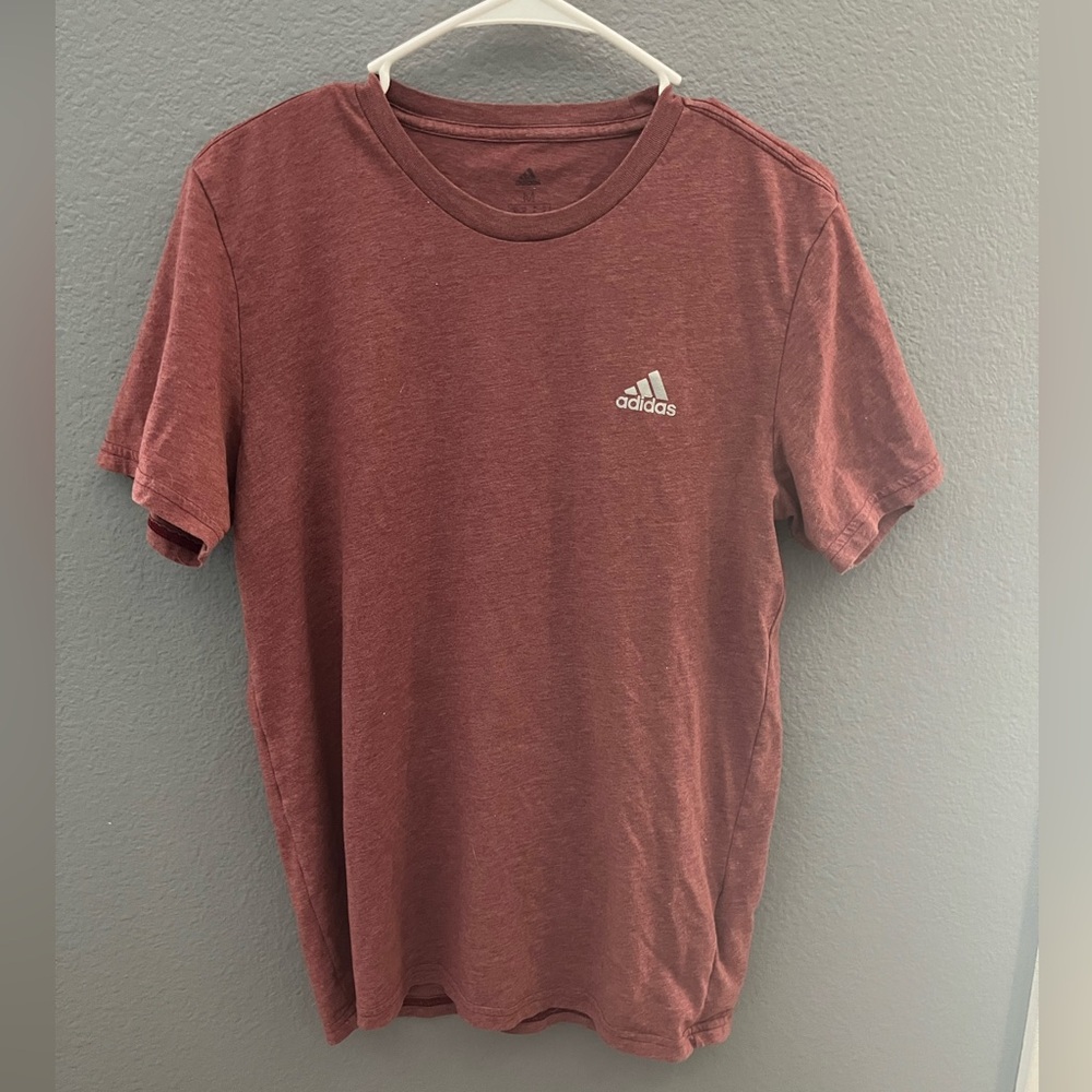 Adidas Men's Maroon (Light) Short Sleeve Tee Medium